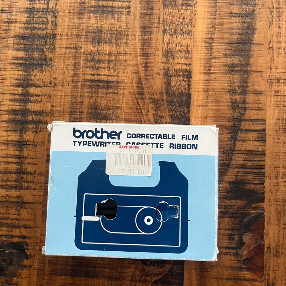 Brother Typewriter Ribbon in Blue Packaging